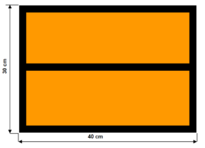 Ejemplo de cómo es un panel naranja ADR.