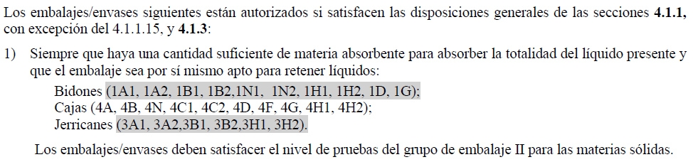 Instrucción de embalaje 3291